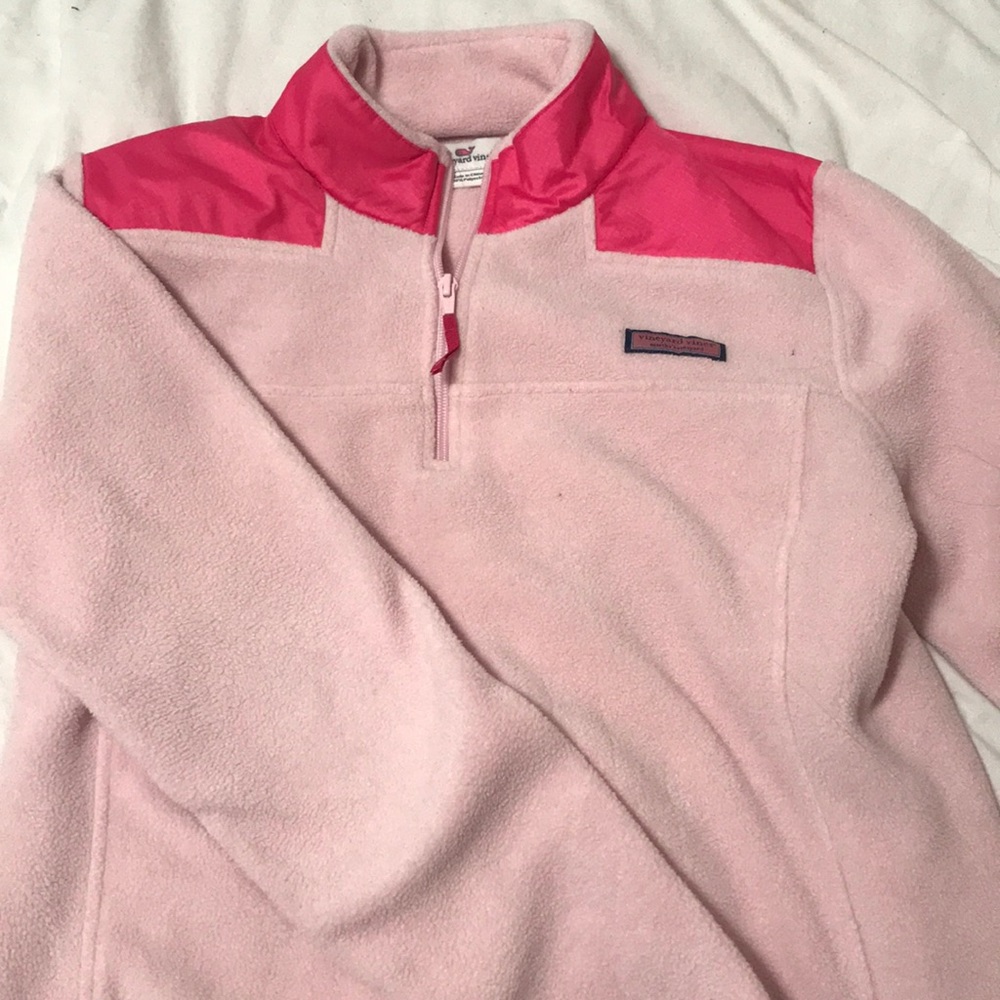 Vineyard Vines Pink Fleece Shep Shirt
